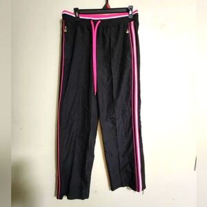 Track pants striped pink and black